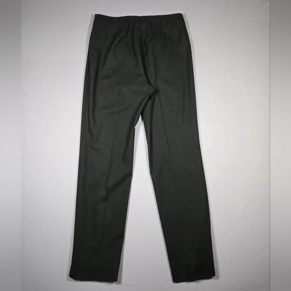 VTG Bogner Sz 10 Long Wool Cashmere Trousers Grey Straight Leg Y2K - Picture 5 of 12